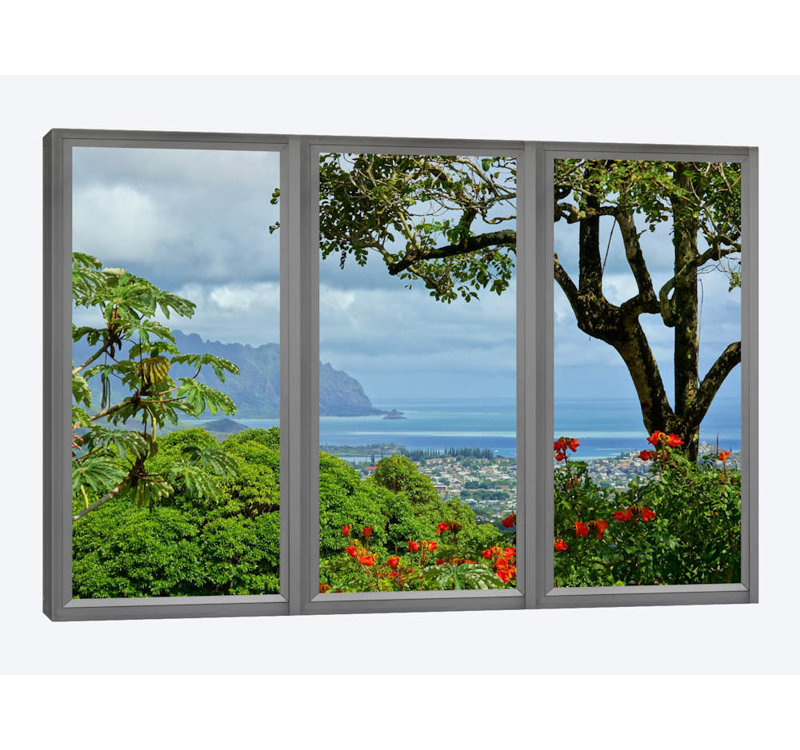 East Urban Home Leinwandbild Fensterblick Hawaii | Wayfair.de